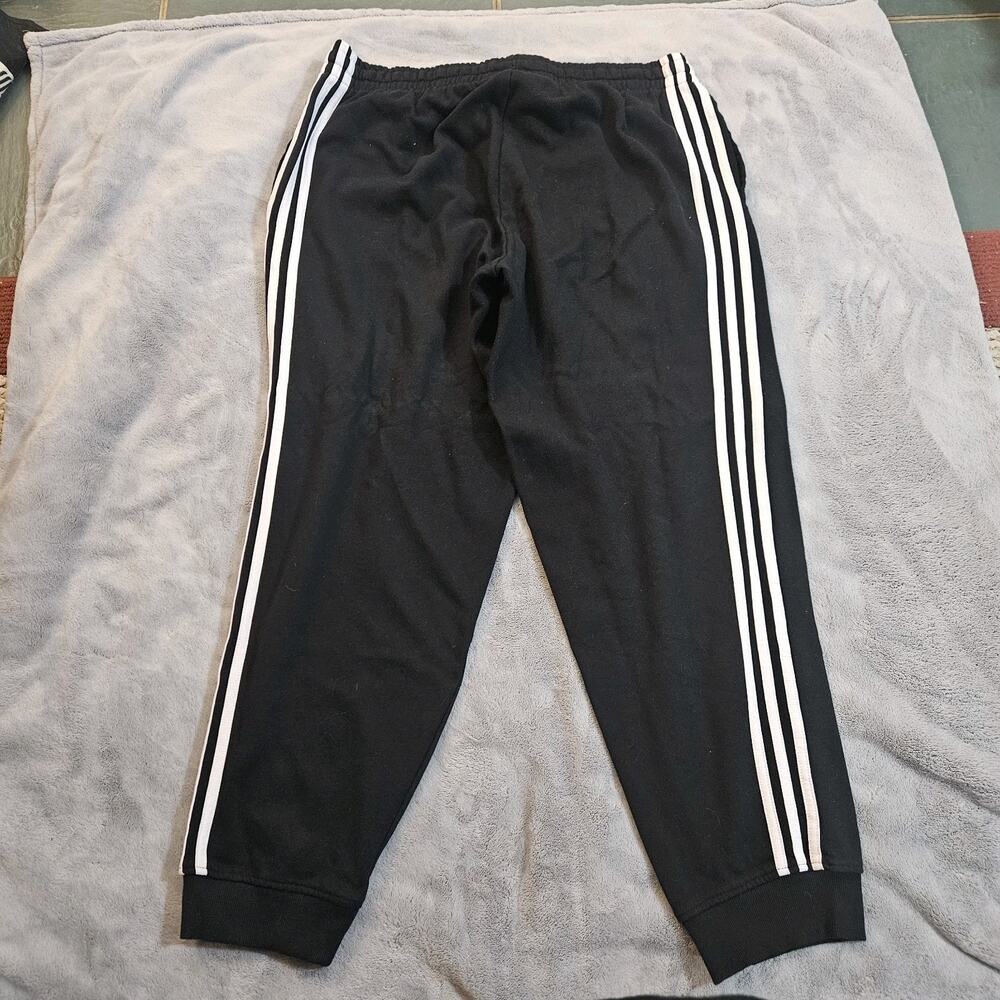 Adidas Fleece Essentials Hoodie & Sweatpants Mens Sz XXL 2 Piece Black - Picture 8 of 10